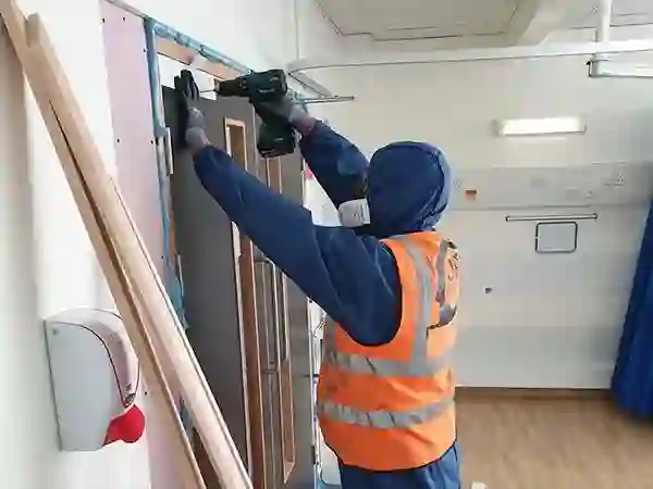 wooden fire door